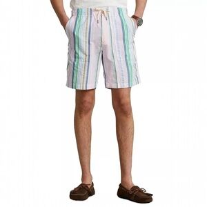 Polo Ralph Lauren Men's Relaxed Fit Seersucker Pink Stripe Short Small